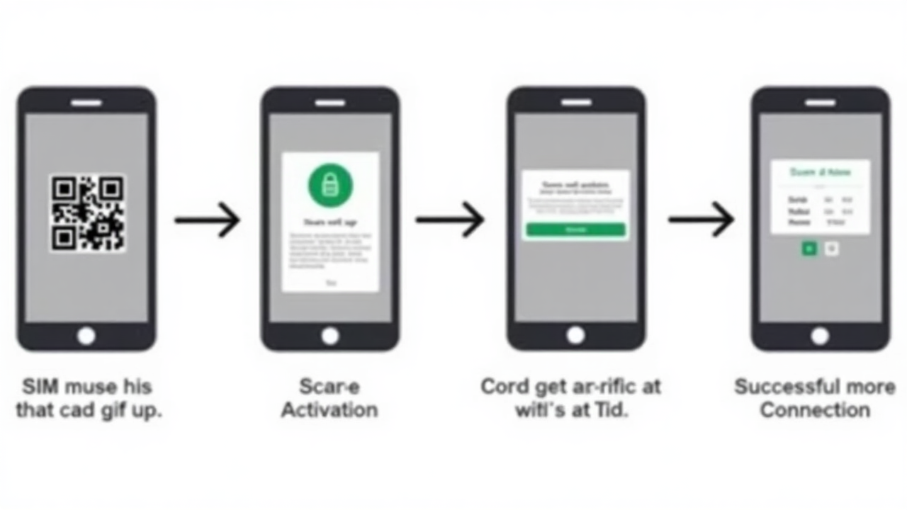 Proceso de activación de eSIM en un smartphone
